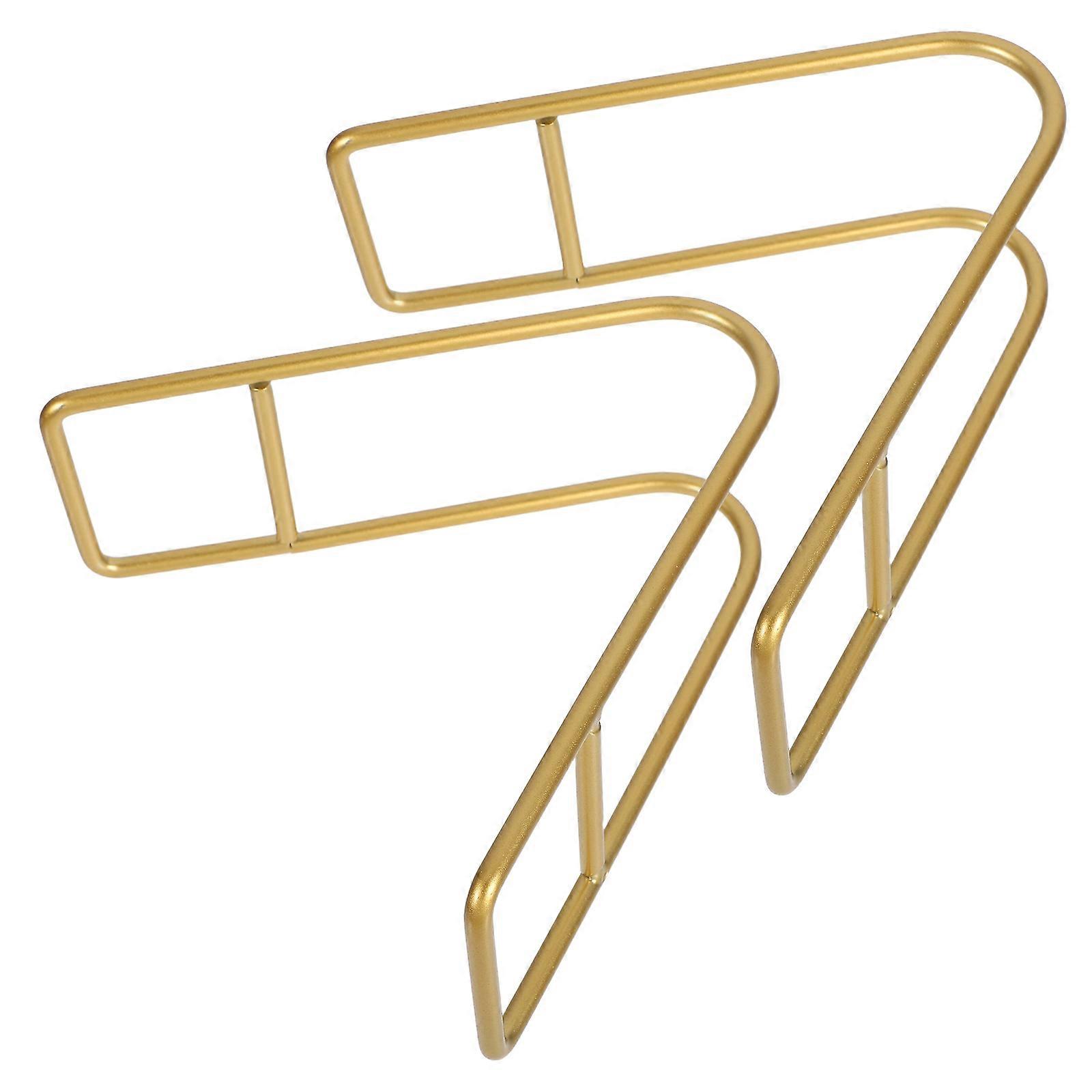 Metal Dish Organizer Rack for Kitchen Use 2Pcs Plate Storage Holder