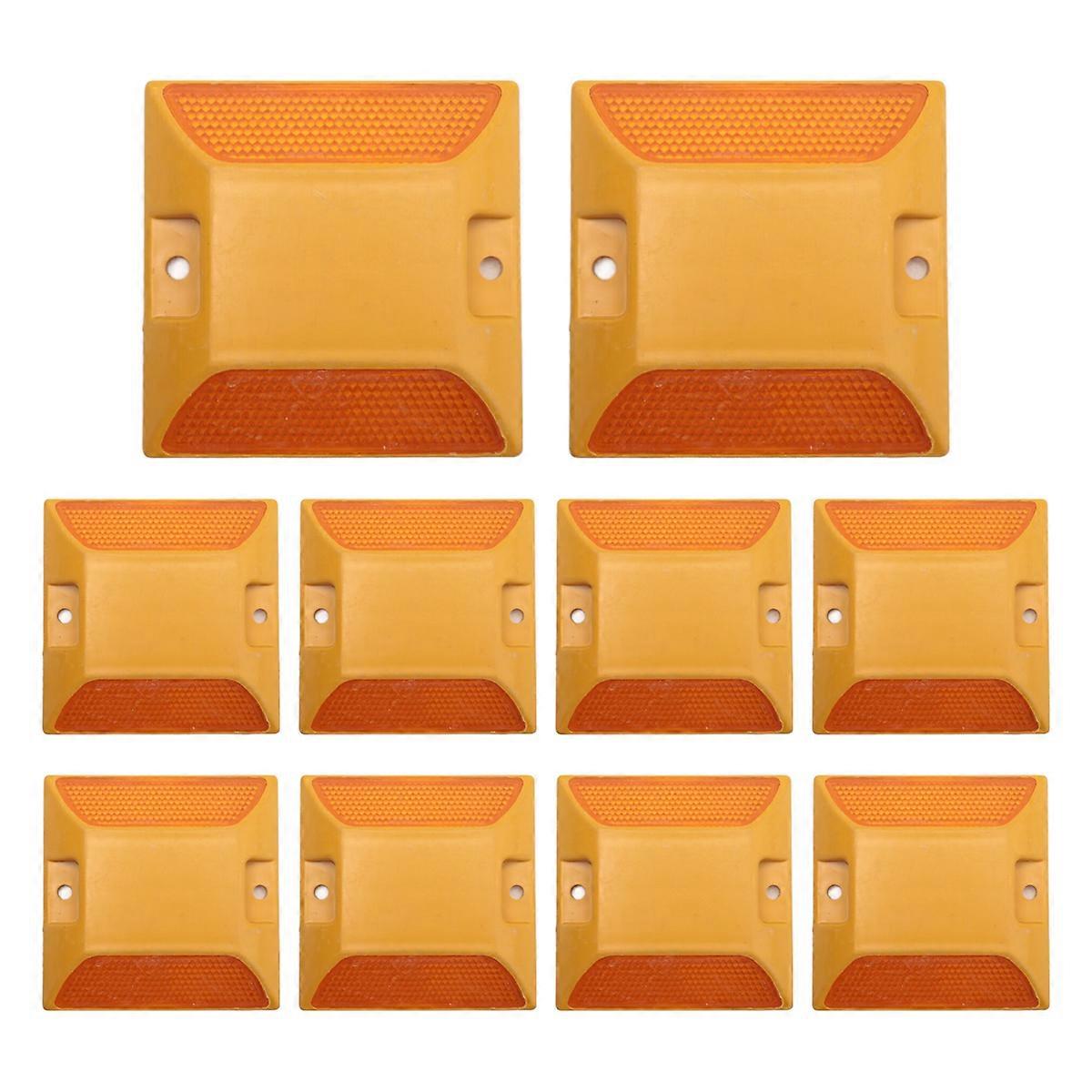 Road Reflective Marker , Double Side Reflective Pavement Marker Plastic Asphalt Stud Marker -- 10 Pieces