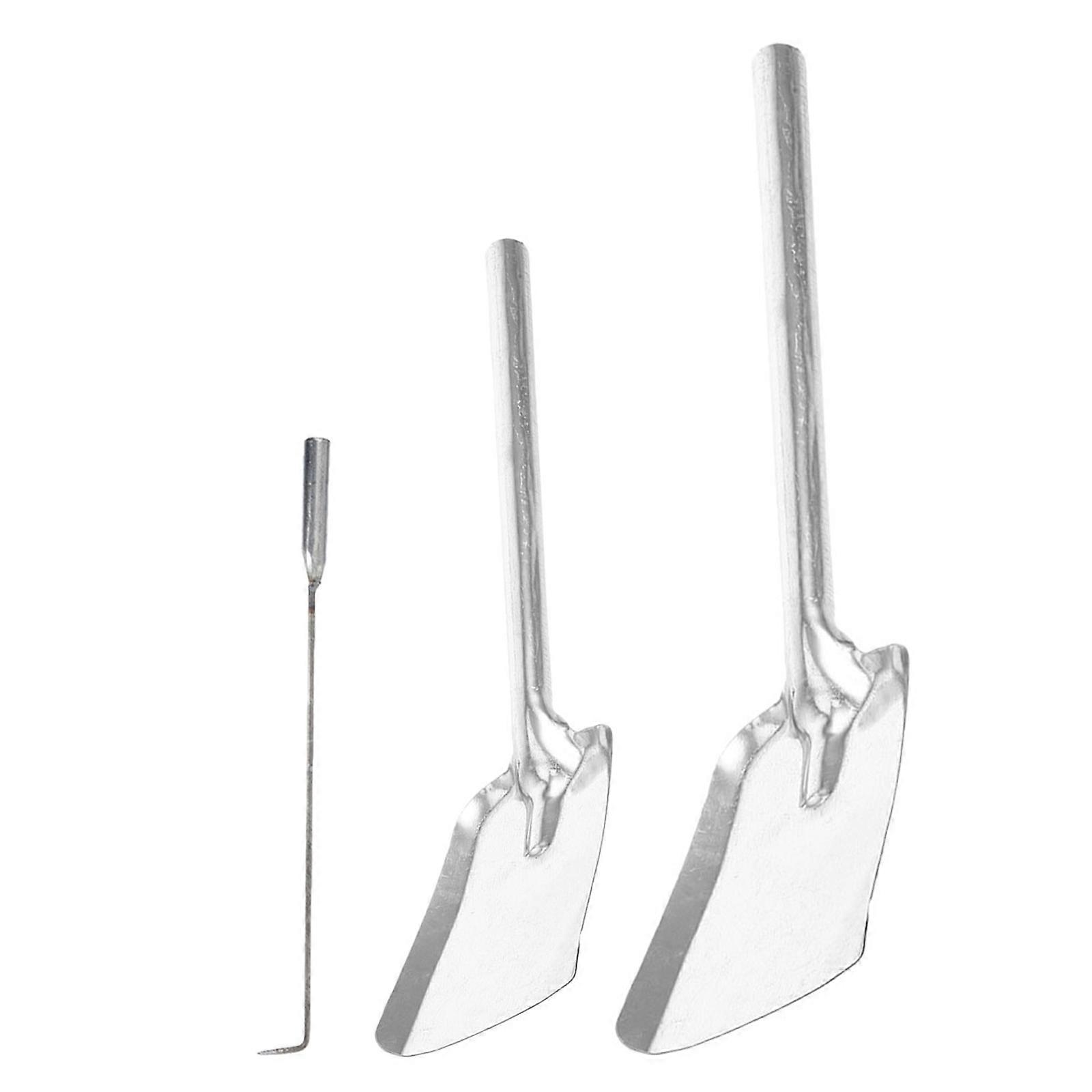 Wall-Mounted Fireplace Tool Set for Cleaning with 3Pcs Ash Silver