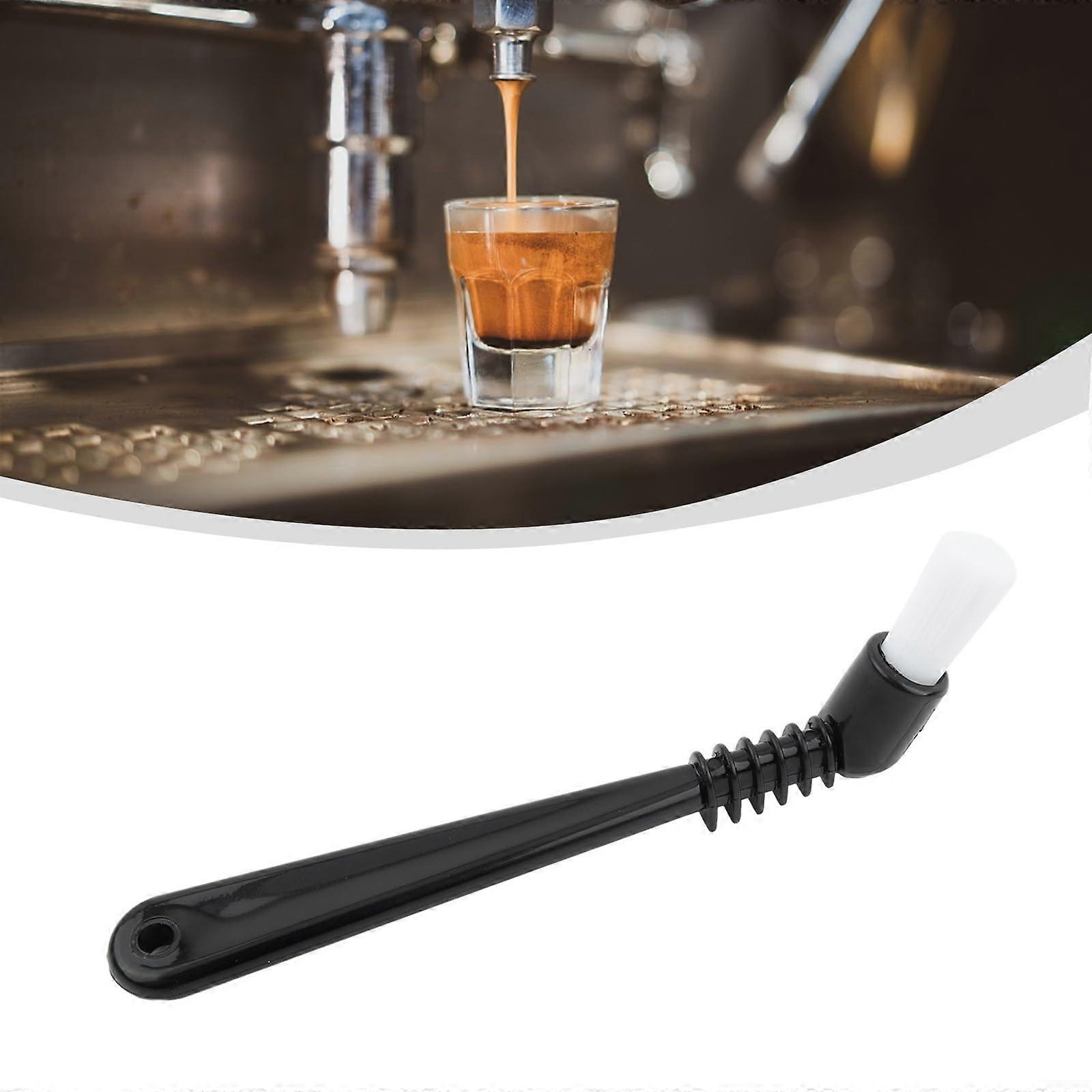 Coffee Machine Cleaning Brush with Durable Nylon Bristles and Angled Head for Espresso Group Head