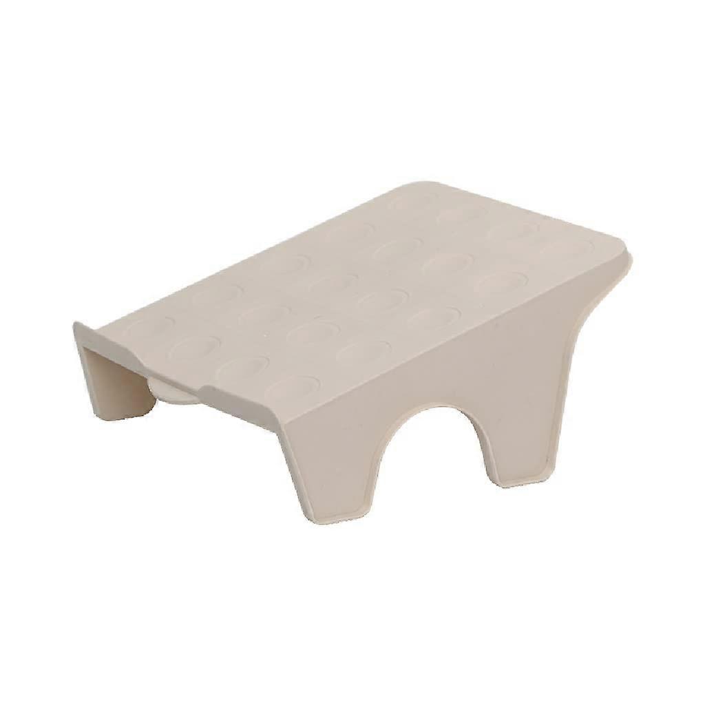 Shoe Organizer Rack 8pcs SpaceSaving Double Layer NonSlip Holder for Bedroom Dorm Pink Beige