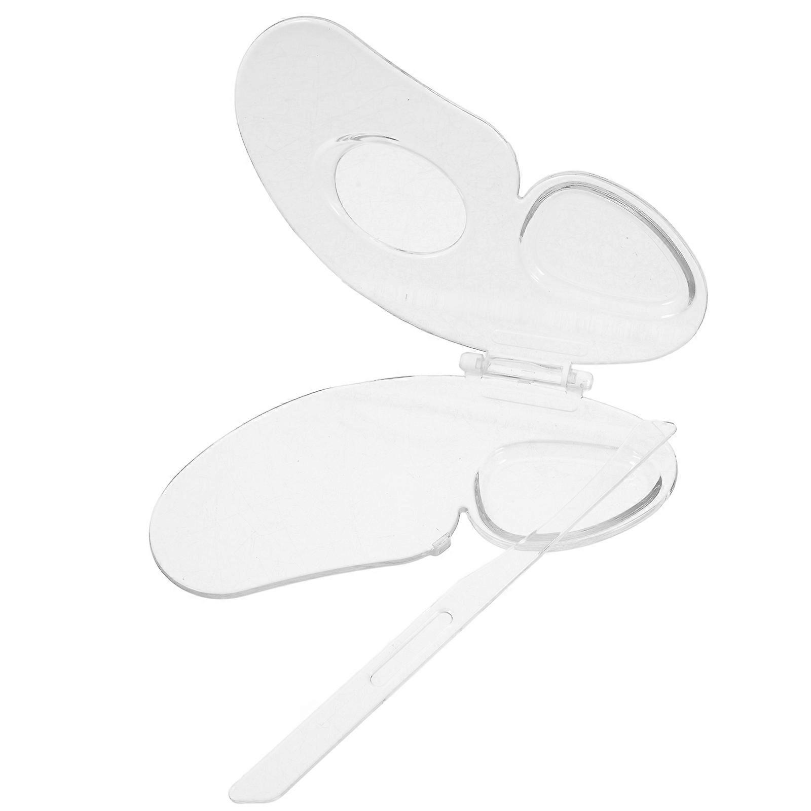 Butterfly Shape Foundation Blending Palette for Makeup Artists Acrylic Mixing Tray Convenient Transparent Design 1 Set