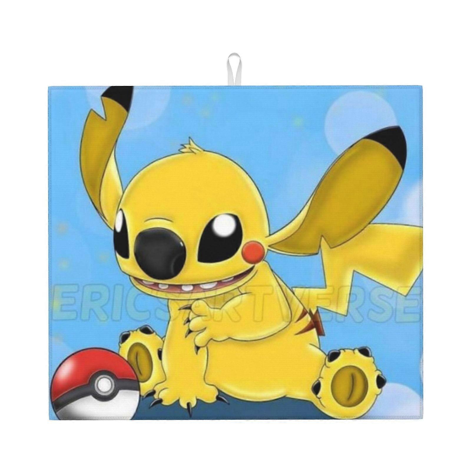 Stitch Dish Drying Mat For Kitchen Counter, Microfiber Dish Mat, Fast Absorbent Draining Pad