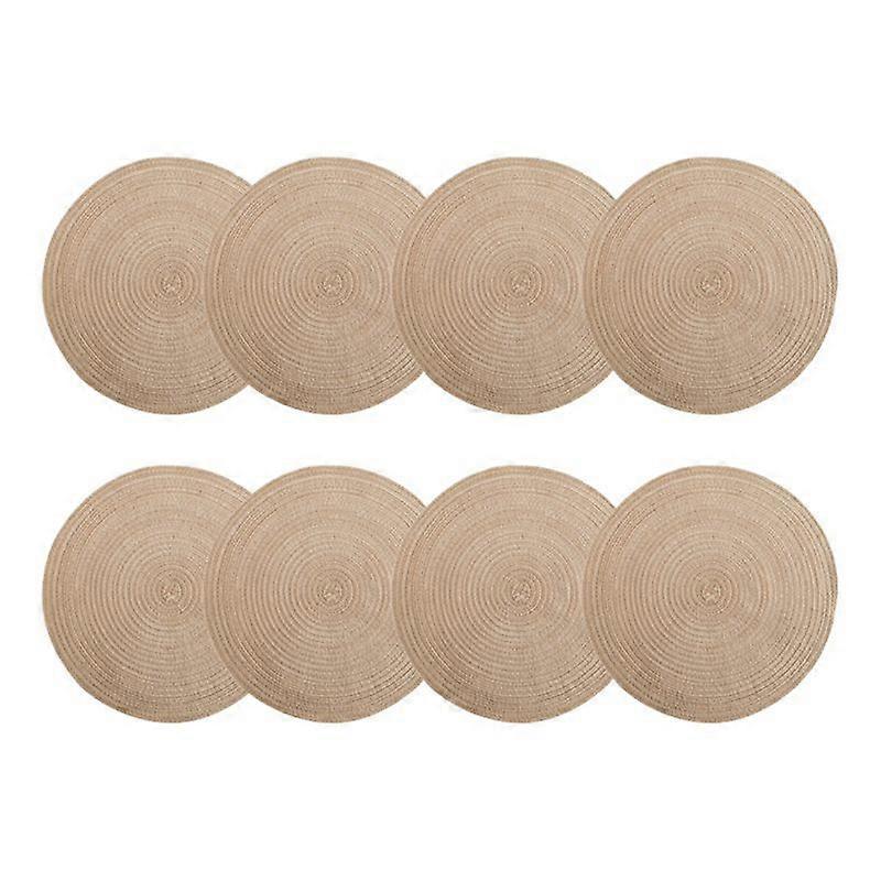 8-Pack Round Woven Placemats Heat Placemats