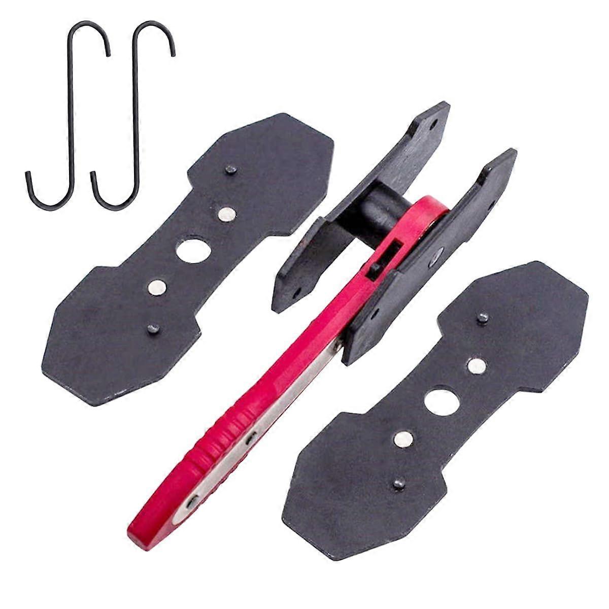 Brake Caliper Press Tool with Dual Plates, 360° Ratcheting Piston Spreader for Car and Truck