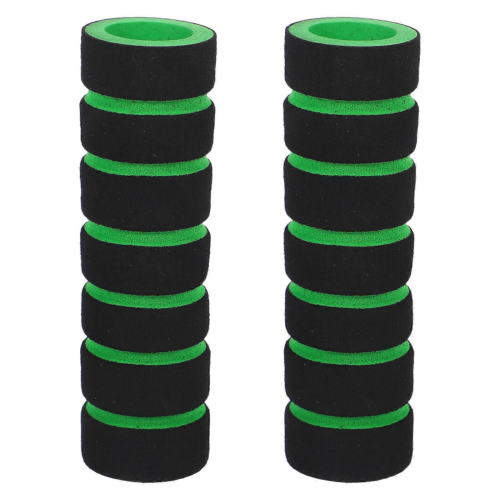 2pcs Black Foam Handlebar Grips for Bicycle and Scooter with Comfortable Vibration Absorption