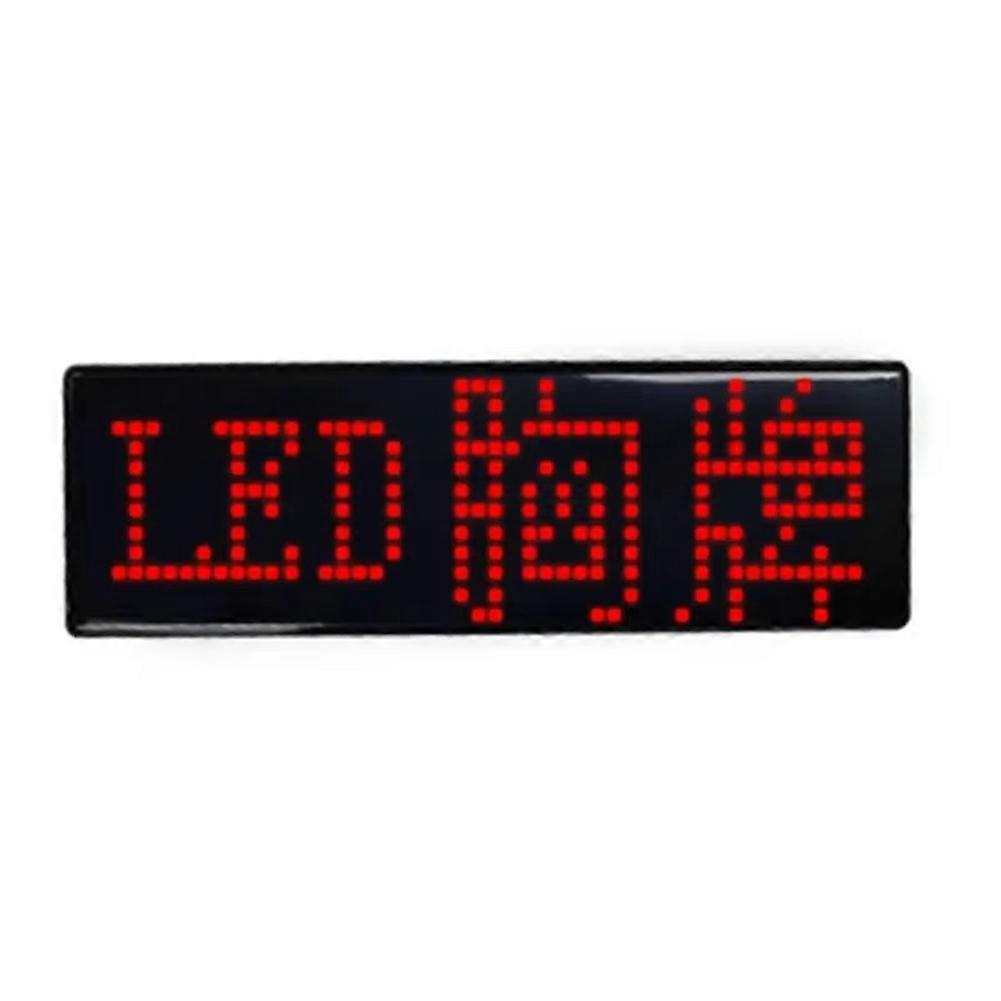 Multilingual LED Digital Badge USB Rechargeable DIY Programmable Text Name Badge Scrolling Tag Sign Module Display C