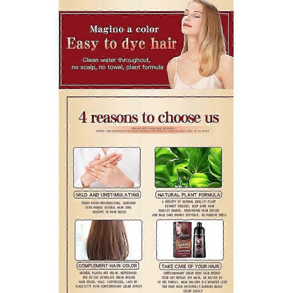 Kadınlar için Saç Boyası Şampuanı Erkekler Saç Boyası Şampuanı Saç Boyama Dakikalar İçinde