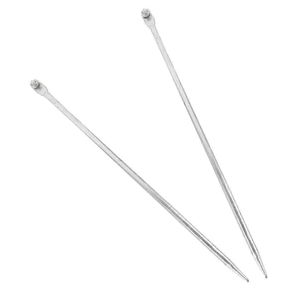2Pcs Silver Grounding Rod for Home Use Durable Iron Material Ensures Safe Connection 1 Hole Design