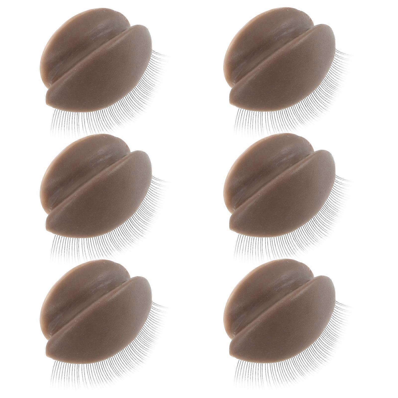 Eyelid for Lashes Extension Training with 6Pcs Removable Realistic Eyelash Mannequin
