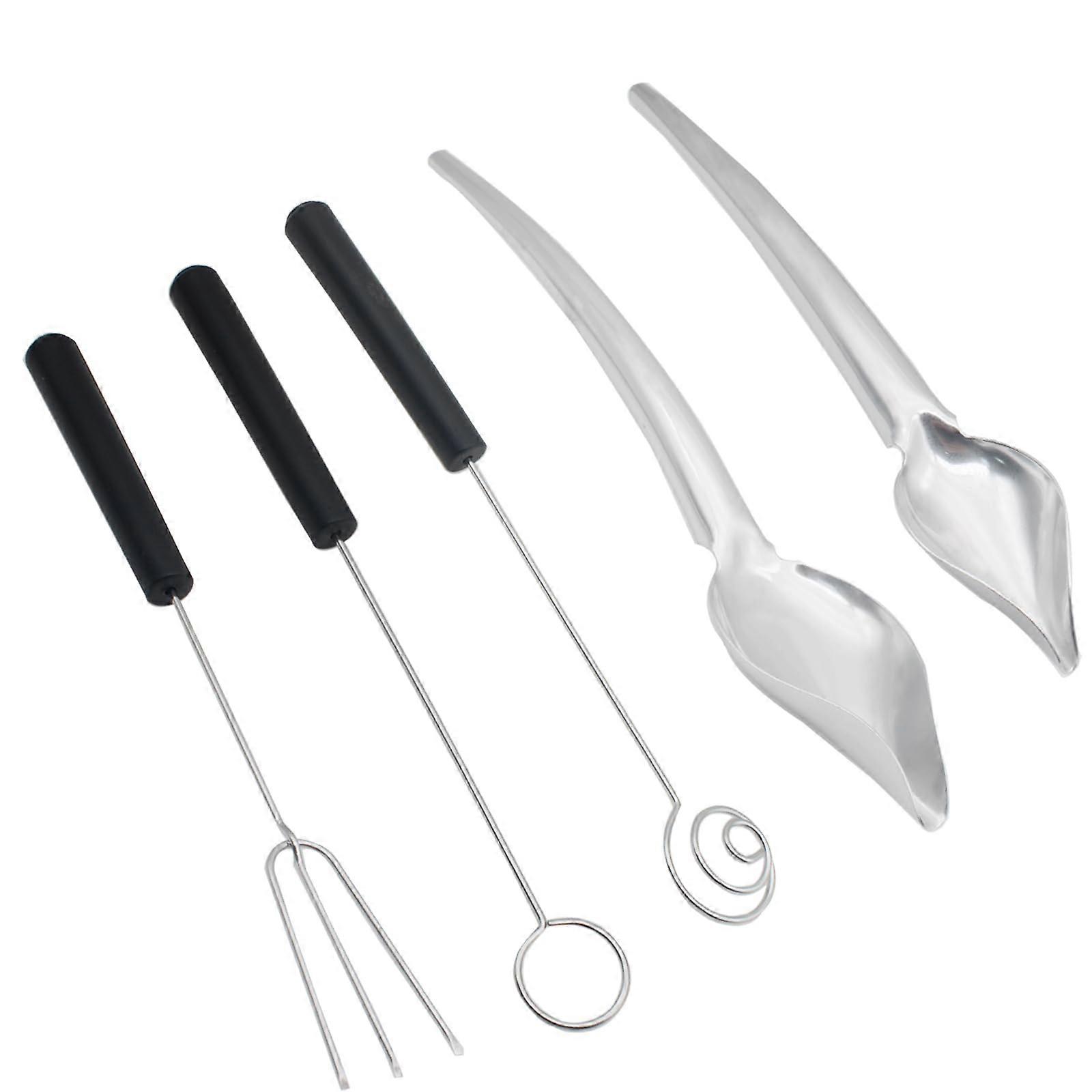 Chocolate Dipping Tools and Plating Spoons Set, Stainless Steel Forks for Precision Decorating