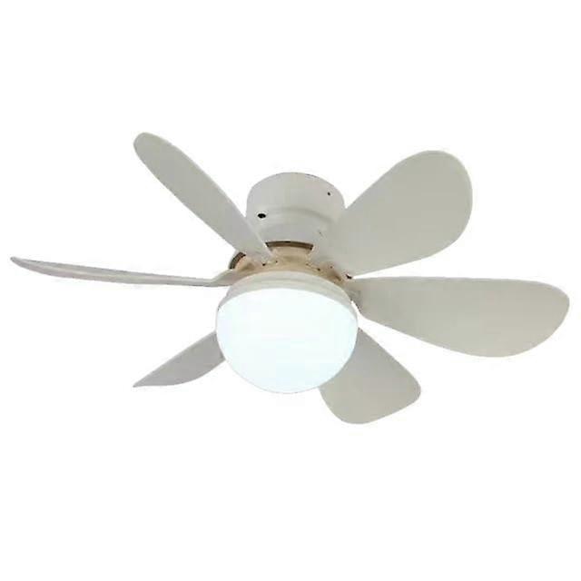 Ceiling Fan Socket Light with Remote Control E26/E27 Base Low Profile 20.4 Inch 3 Color Dimmable LED White Blades