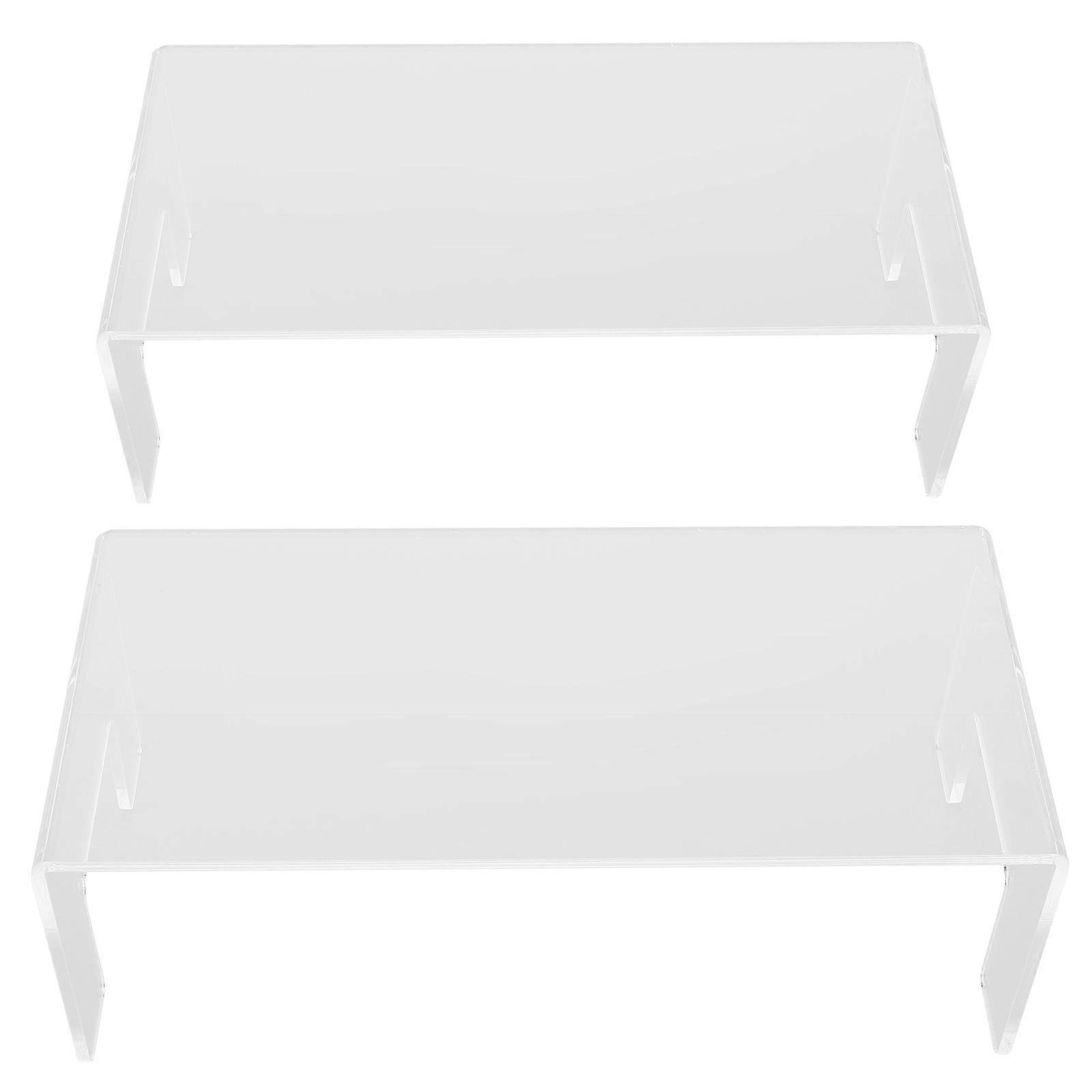 Display Stand Acrylic Plastic Showcase for Display 2Pcs Clear Transparent Risers