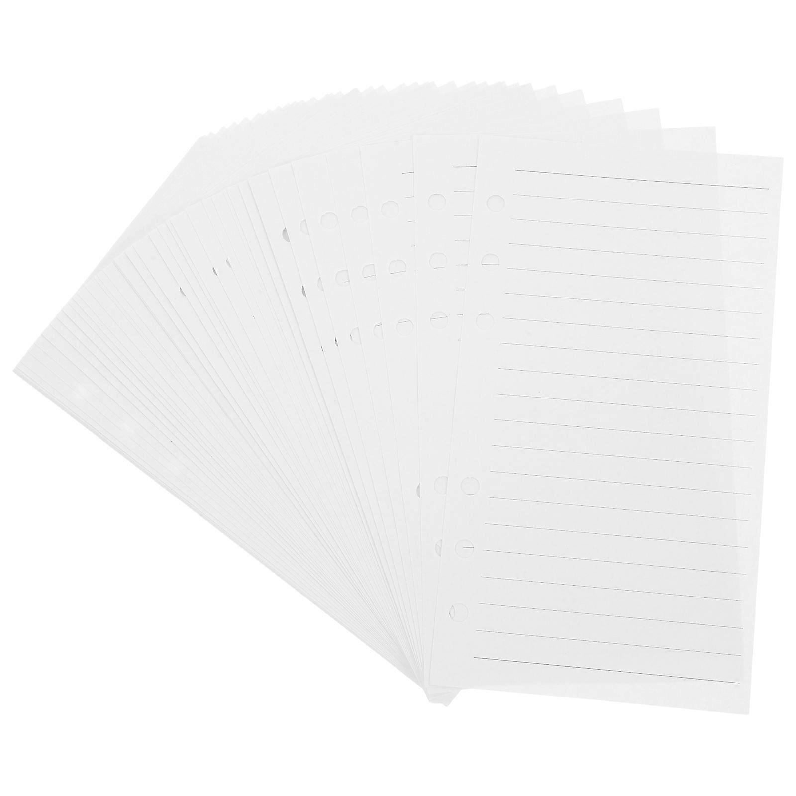 White Lined Paper for Writing with Smooth Writing Experience and A6 6Hole Compatibility 45 Sheets