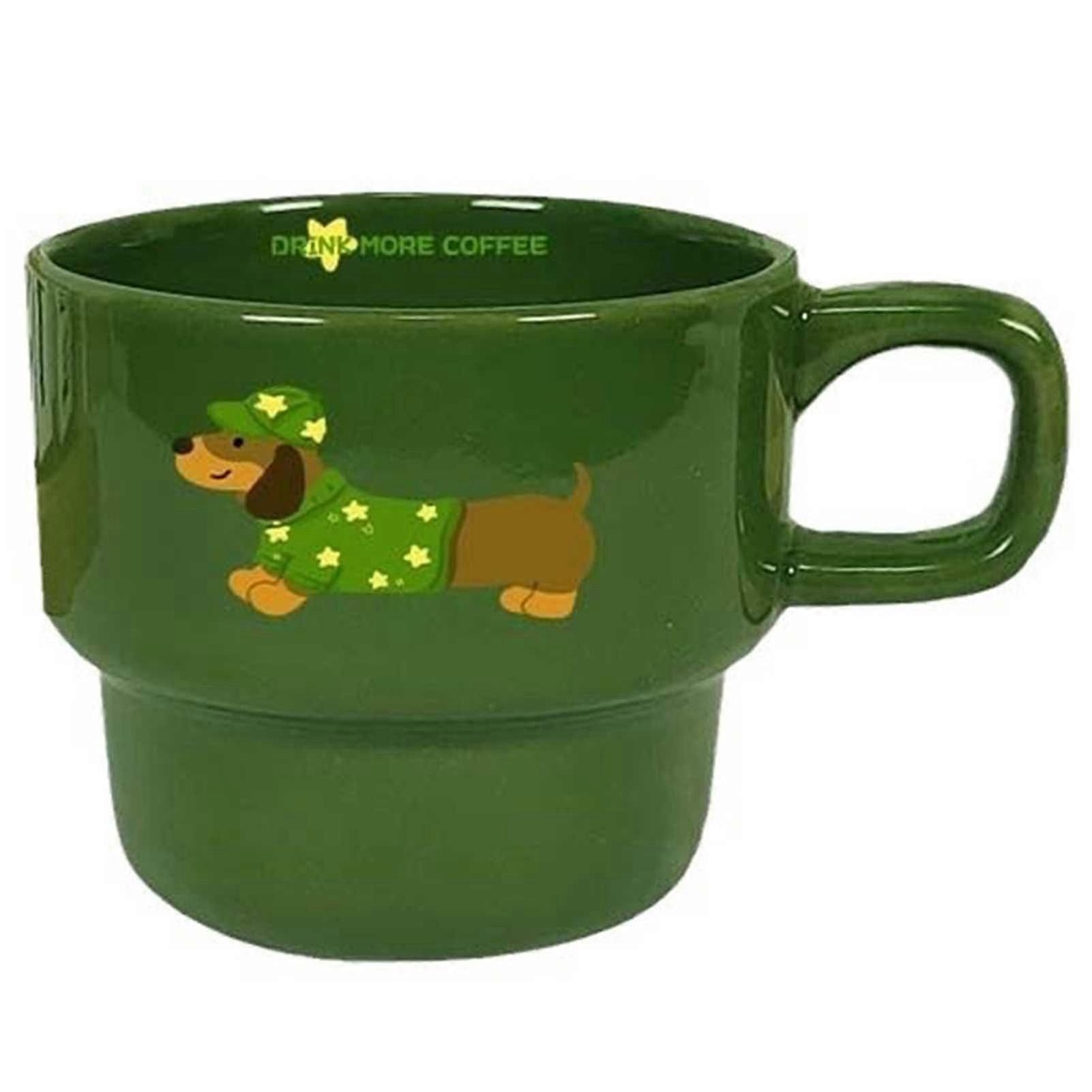 Dachshund Pattern Ceramic Coffee Mug Multi-Purpose Chic-Style Coffee Cup for Men Women