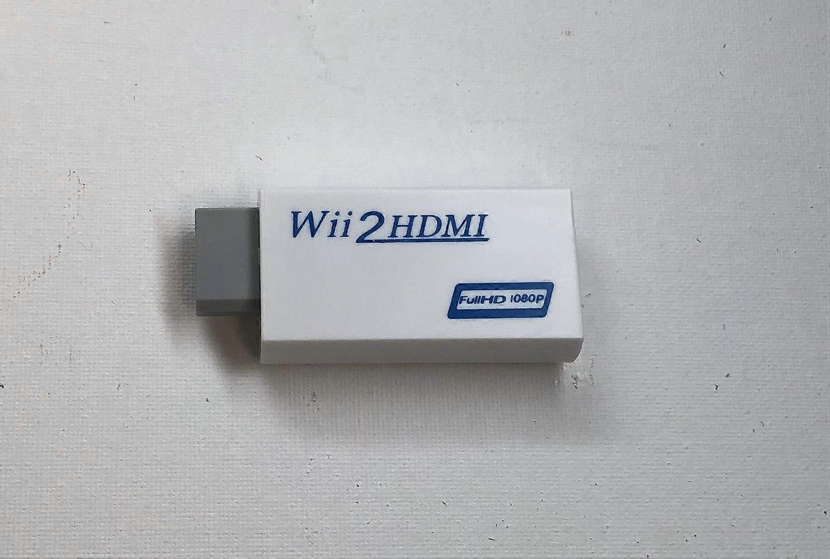 HDMI Converter for Wii 1080p Upscaler with OneButton Resolution Switch Plug and Play