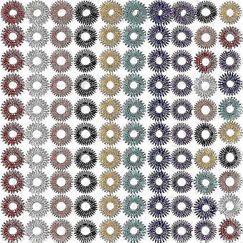 100 Pack stekelige zintuiglijke vingerringen, acupressuur ringen stekelige zintuiglijke vingerringen voor tieners, volwassenen, stille stressverlager en stimulator Fidget Ring voor