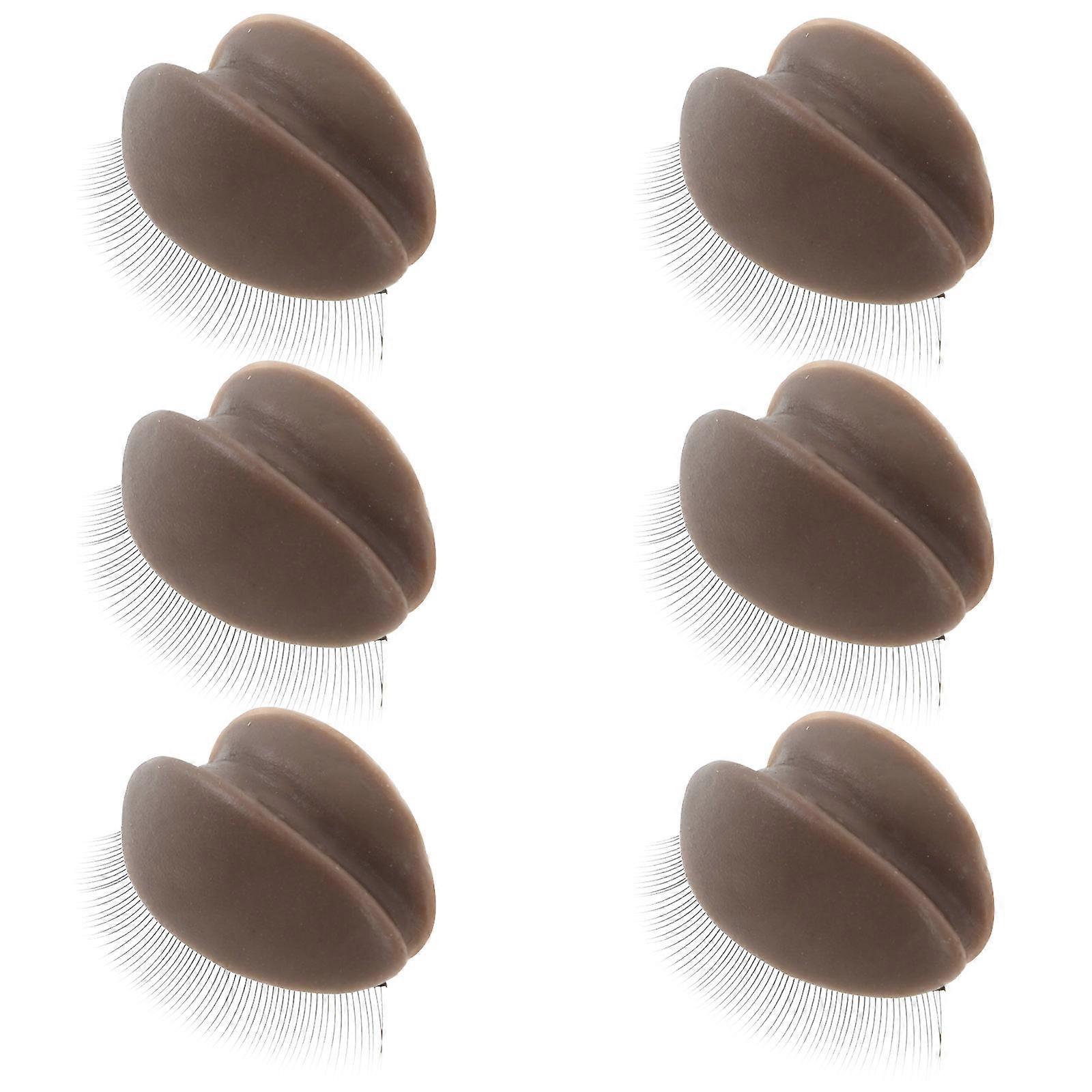 Removable Eyelids for Lash Extension Practice Mannequin 6Pcs Realistic Eyelid