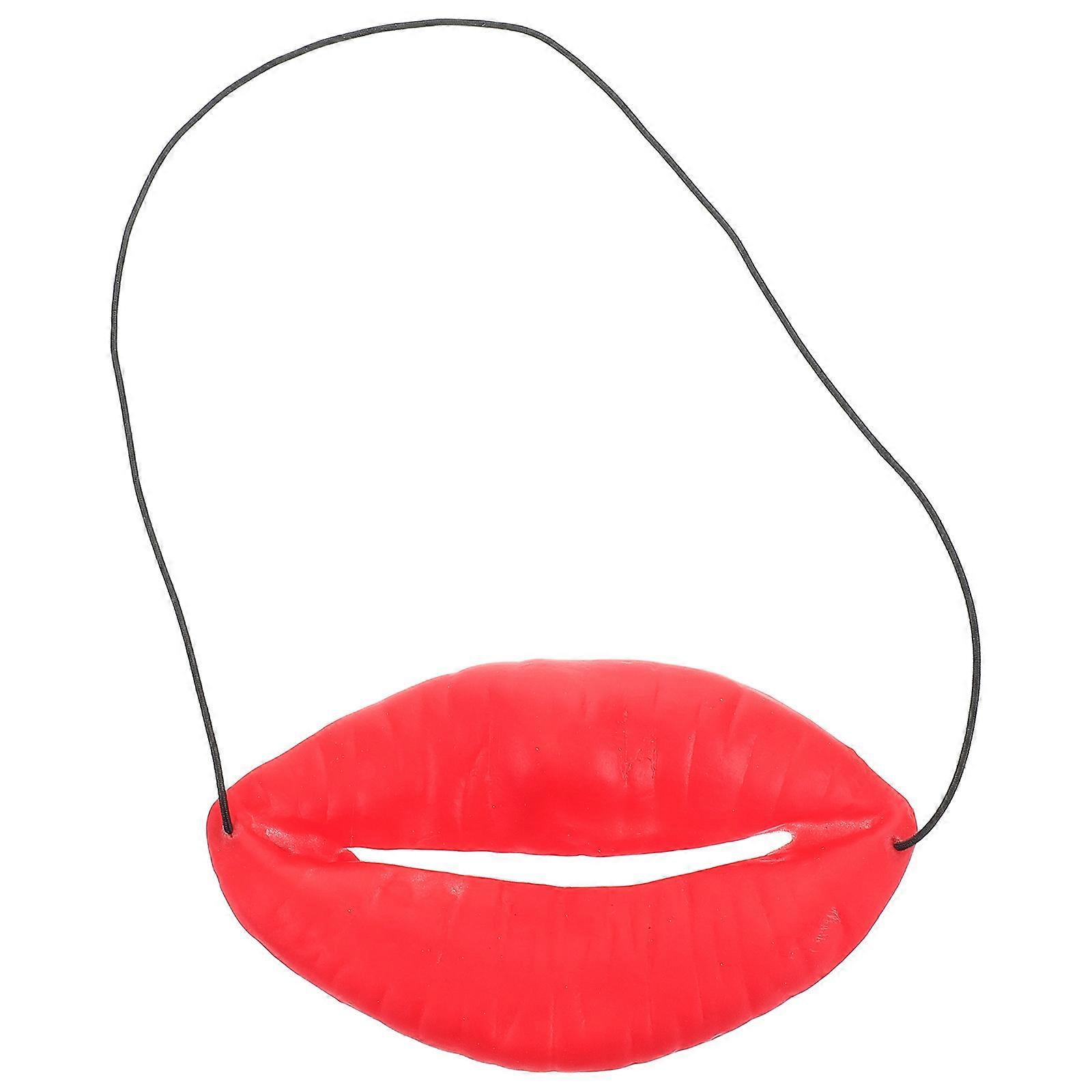 Red Lip Cosplay Props for Wedding Day Mischief