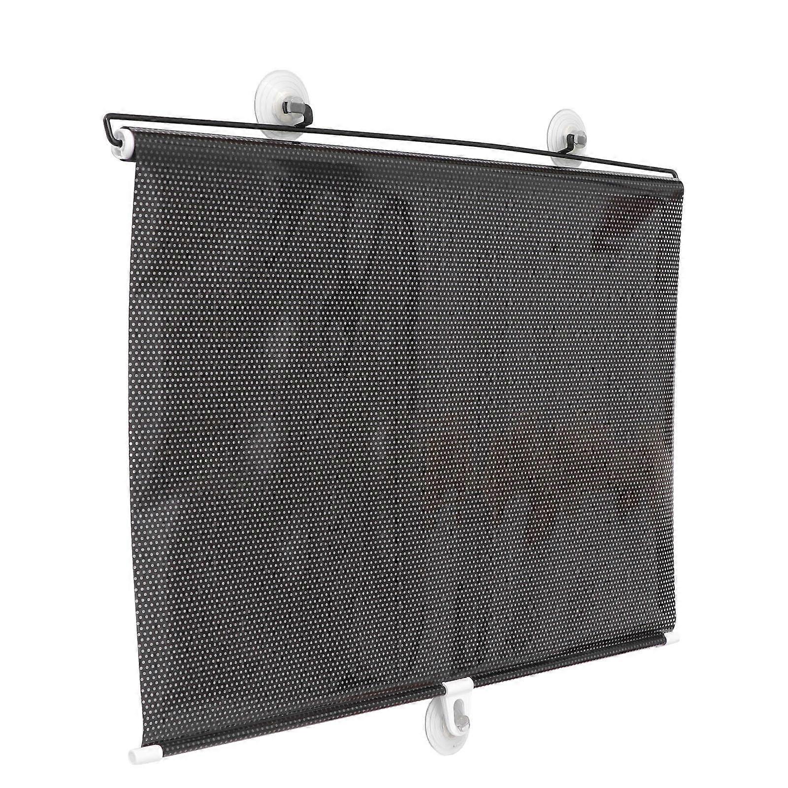 Suction Cup Door Shade Curtain for Temporary Use Black