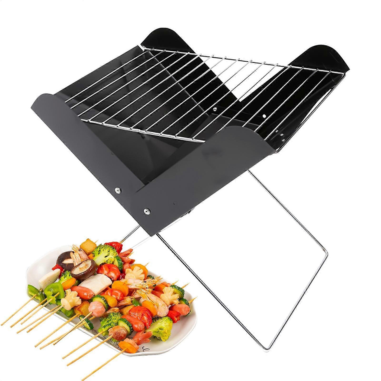 Portable Charcoal Grill with Foldable Design for Camping and Outdoor Cooking