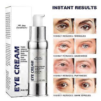Sofort straffende Augencreme, Anti-Falten-Augencreme, tägliches Anti-Aging-Serum – reduziert sichtbar Tränensäcke und Schwellungen – 30 ml, Größe 25–26
