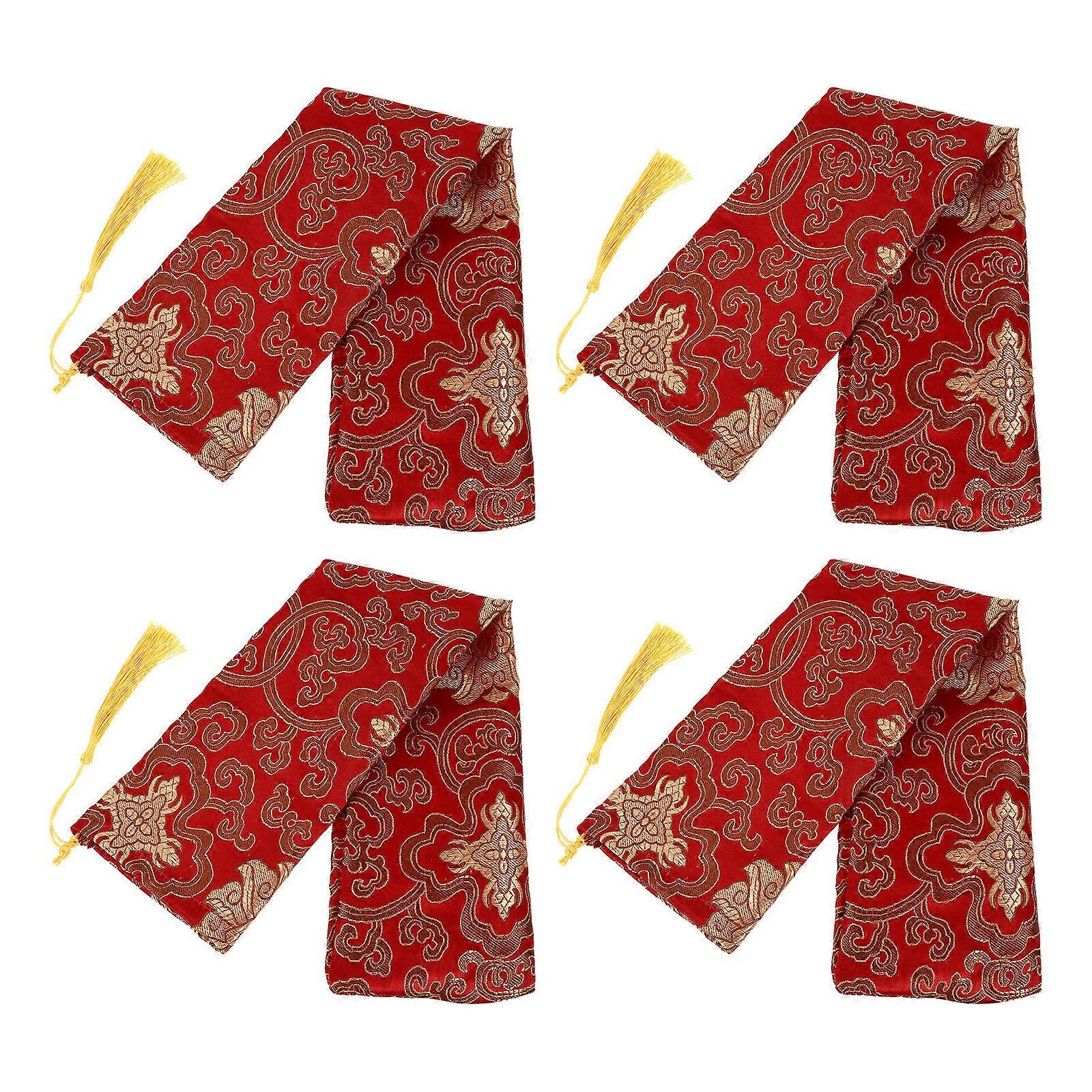 Calligraphy Art Scroll Holder Durable Scroll Storage Bag 4Pcs