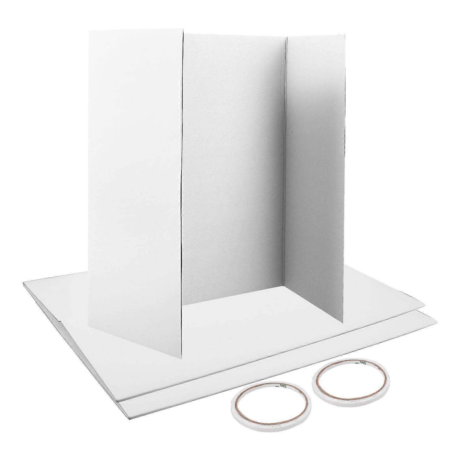 White Trifold Presentation Board Paperboard for Display 2Sets Foldable Poster Boards