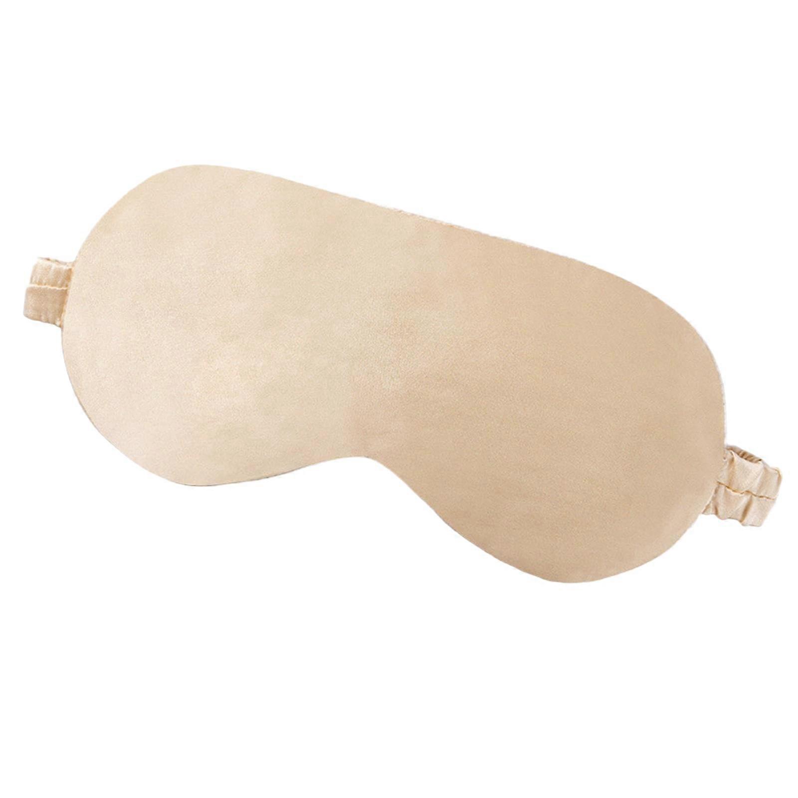 Silk Sleep Mask Light Blocking Mulberry Silk Eye Mask with Adjustable Strap Light Champagne