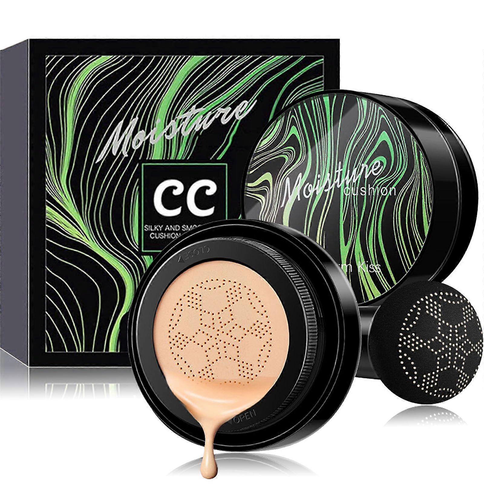 Long Lasting CC Cushion Foundation with Full Coverage Hydrating Oil Control Mushroom Head