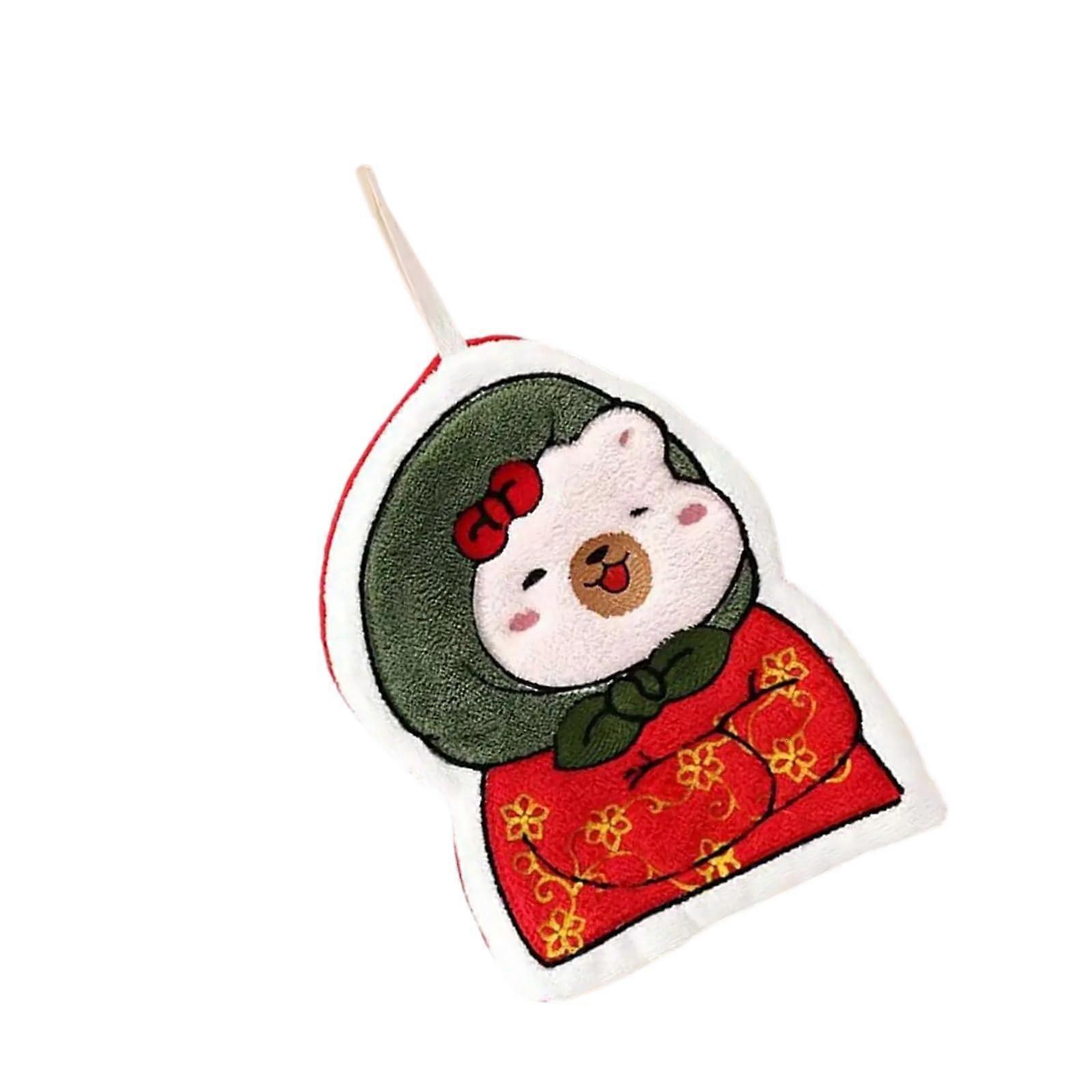 Capybara Hand Towel Microfiber Quick Drying Soft Absorbent with Hanging Loop for Kitchen Bathroom