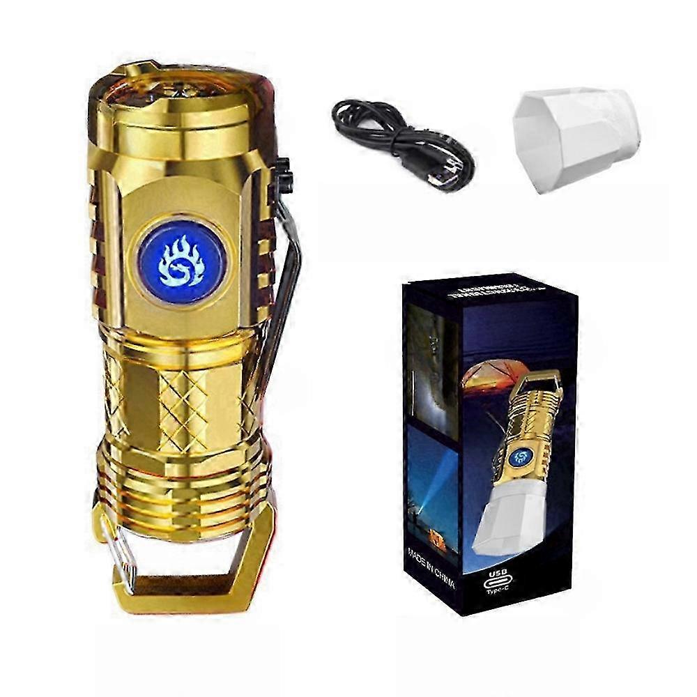 Compact Rechargeable LED Flashlight with Long Range Beam for Camping – Pocket Size Durable Design