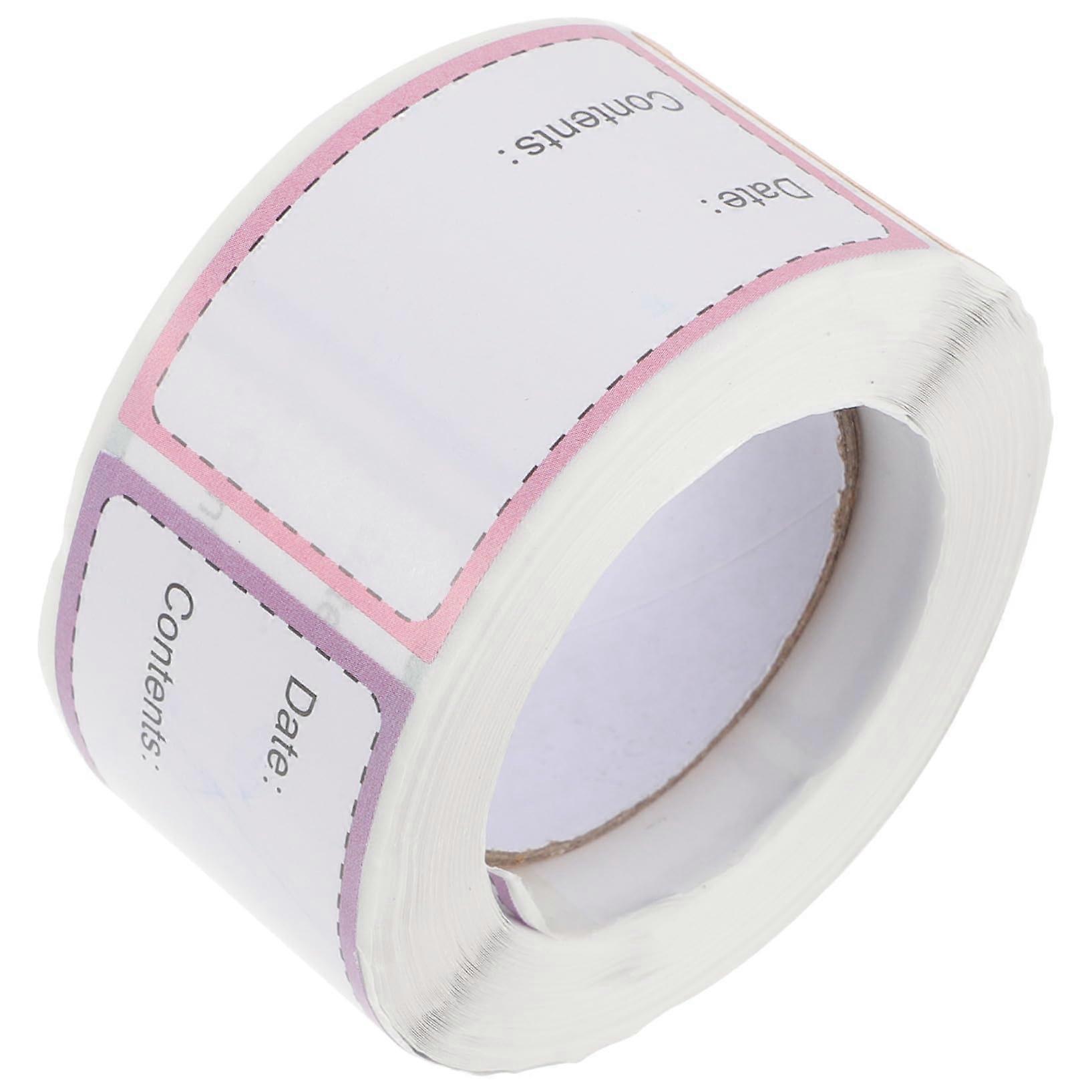 Freezer Labels Roll Removable Adhesive for Jars Bottles Containers with Date and Content Reminder