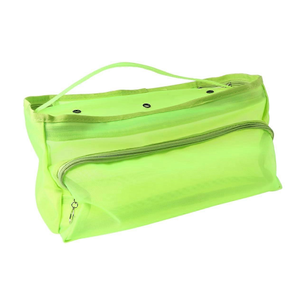 Yarn Storage Bag with Foldable Mesh Design, Clear Visibility Tote for Knitting and Crochet Projects