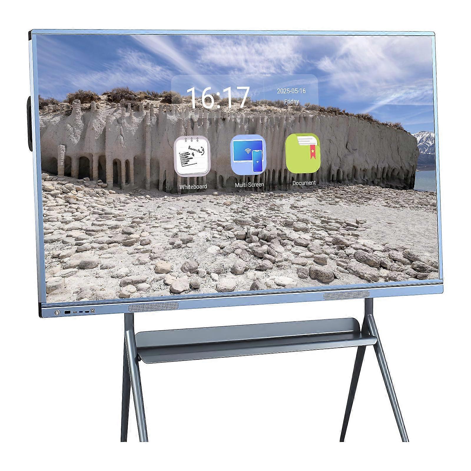 55 Inch Interactive Smart Board 4K UHD Touchscreen Display with Dual OS and Wireless Mirroring