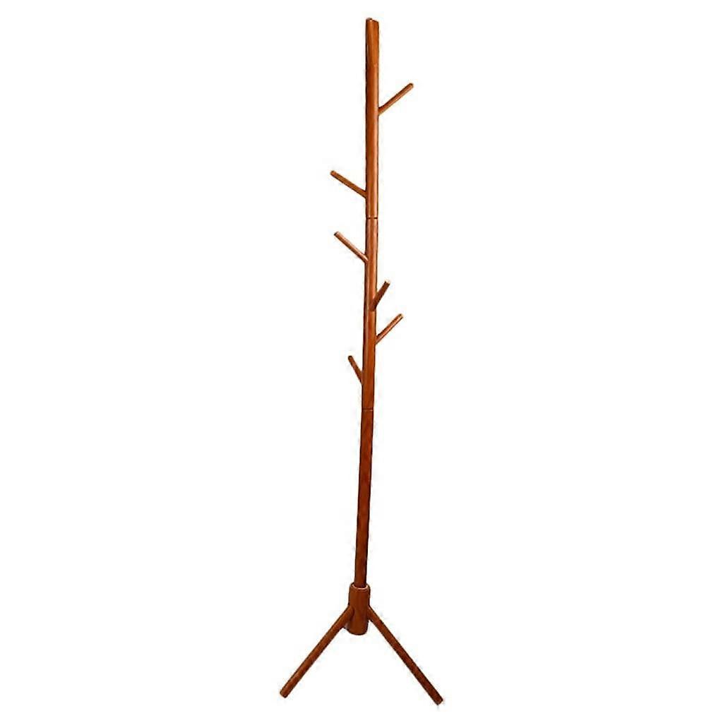 Solid Pine Coat Rack with Eight Hooks and Stable Base for Entryway or Office, 175x43cm