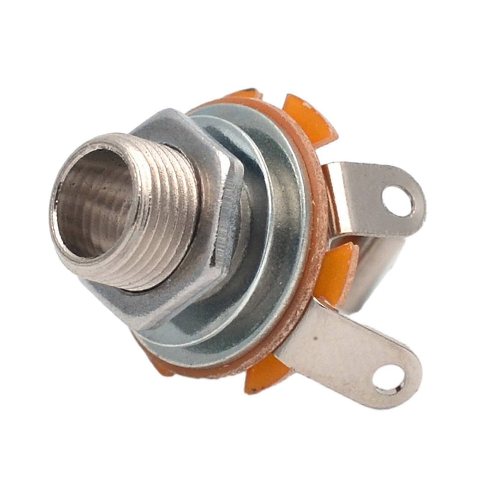 Guitar Input Jack 1/4 Inch Metal Socket for Electric Guitar Bass Amp  Replacement