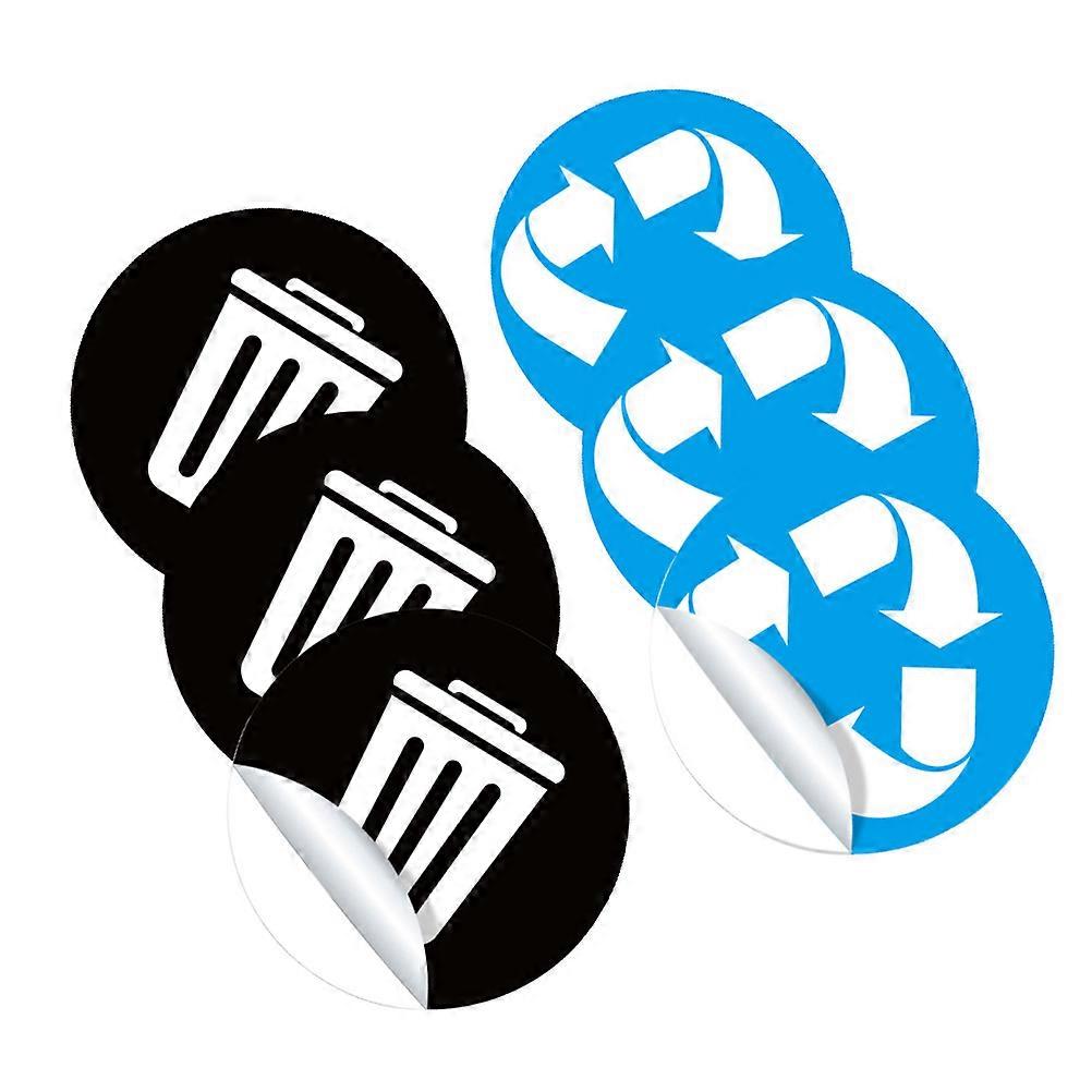 Garbage Classification Stickers PVC Garbage Sorting Stickers for Decoration 1Set