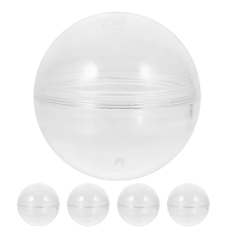 Vending Machine Round Transparent Capsules for Storage with 5Pcs Clear Balls