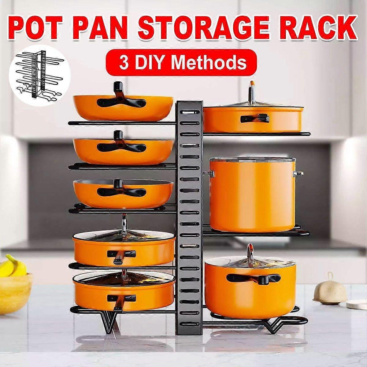 Multi Layer Pot Lid Rack Vertical Storage Organizer Countertop Holder Racks & Holders