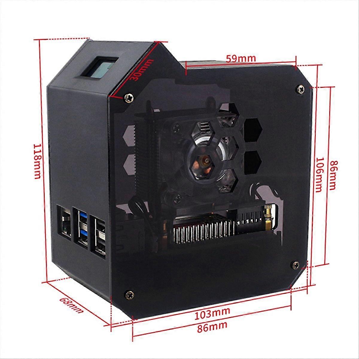 For 5 ABS Mini Tower Case Kit Copper Tube Ice Tower Fan