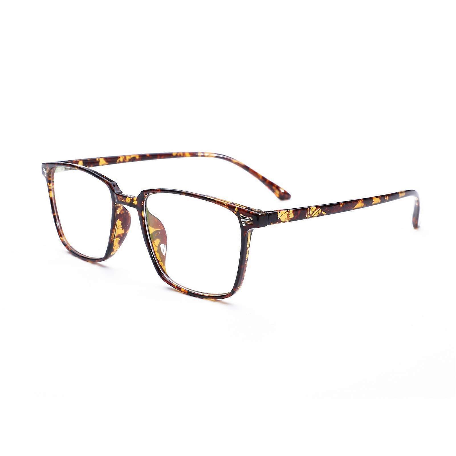 Reading Glasses 3.0x Blue Light Blocking Tortoise Frame Square Lightweight Retro Computer Style