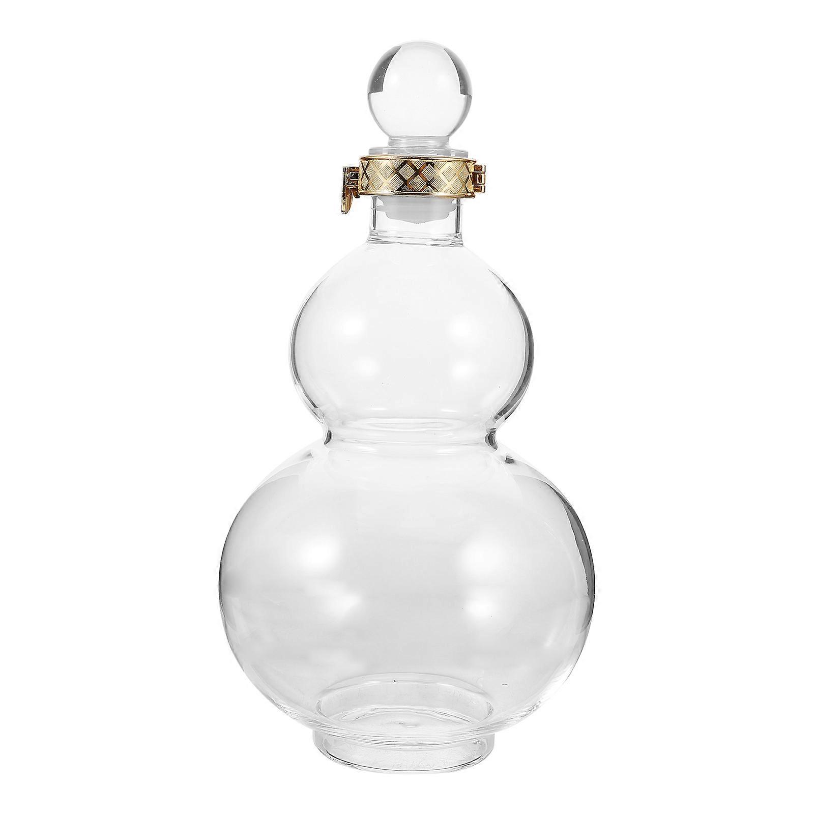 Gourd Glass Container for Storage Use Transparent