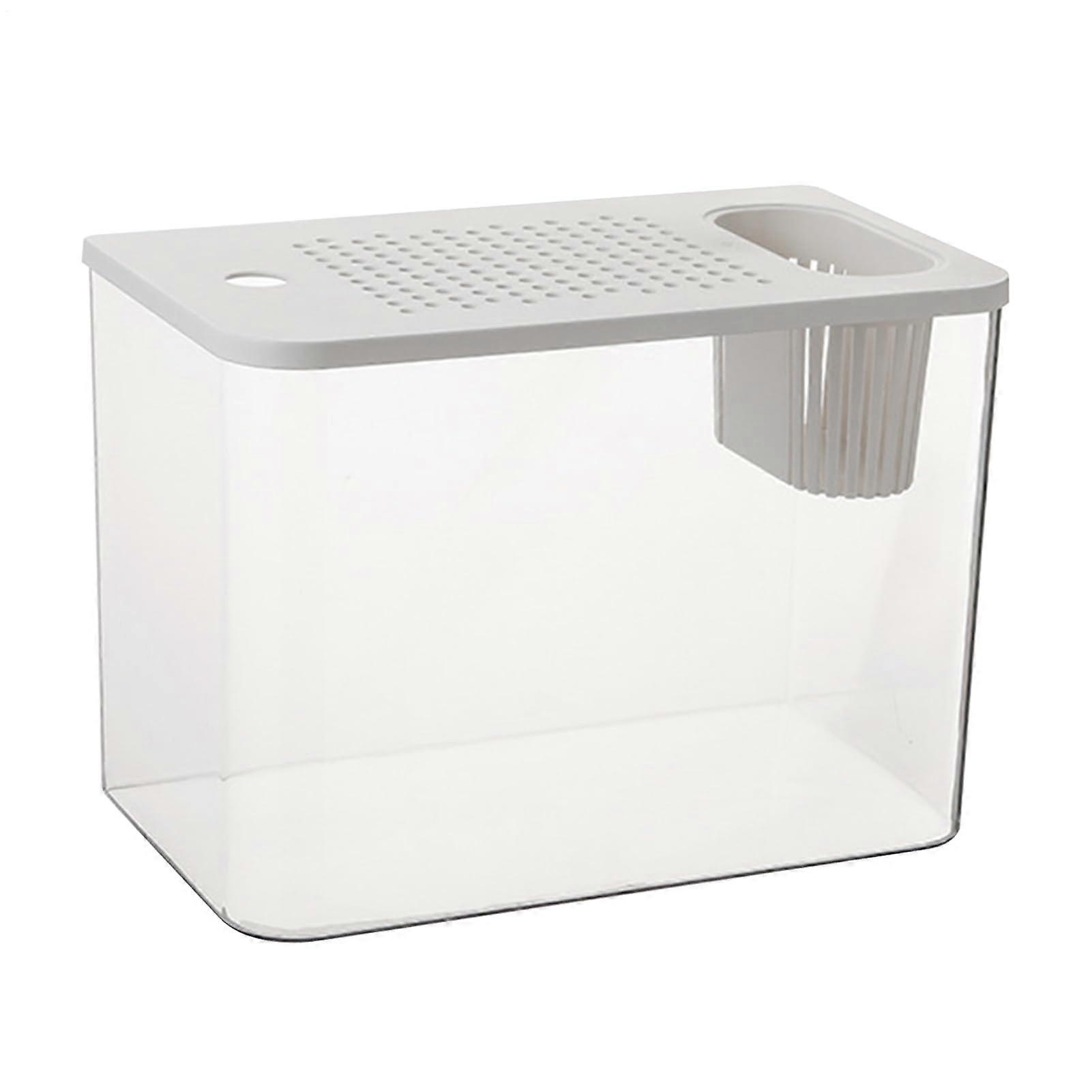 Betta Fish Tank with Panoramic Viewing, Compact Desktop Mini Aquarium Starter Kit, Easy Setup