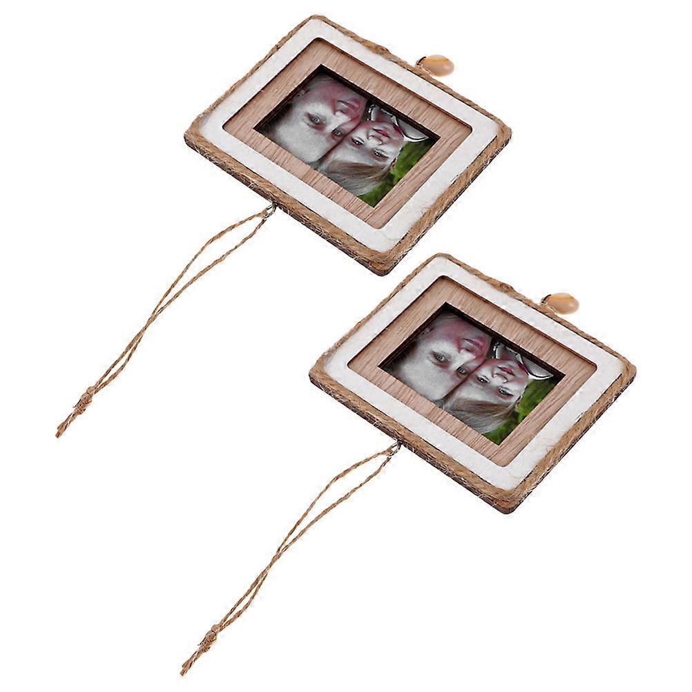 Rustic Retro Wall Frames Wooden Picture Frames for Decoration 8Pcs