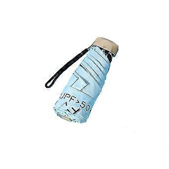 Fem-folding Anti-dropping paraply stoff lommestørrelse solparaply for shopping