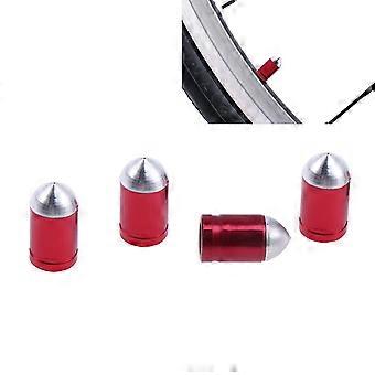 Calotas de liga de alumínio para bicicleta, estilo francês, conjunto de 8 peças, vermelhas.