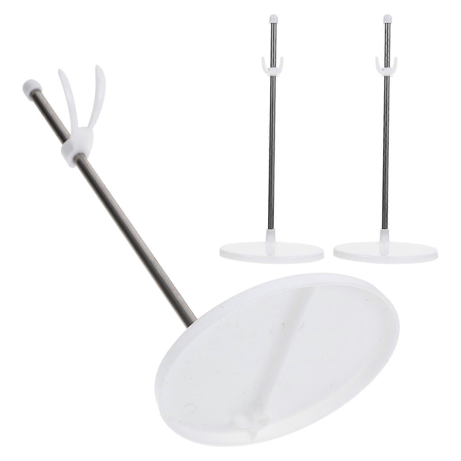 Mini Doll Holder Adjustable Doll Stands Plastic 3Pcs for Display