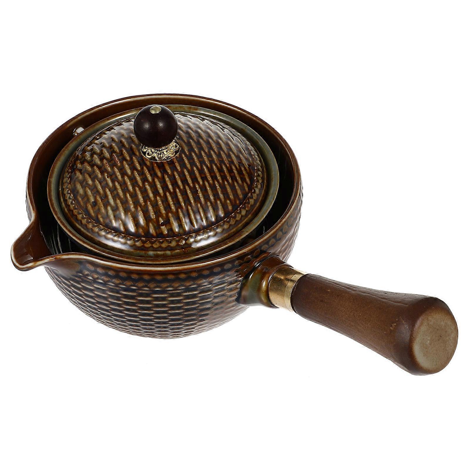 Automatic Ceramic Teapot Porcelain Tea Kettle for Brewing with 1Set