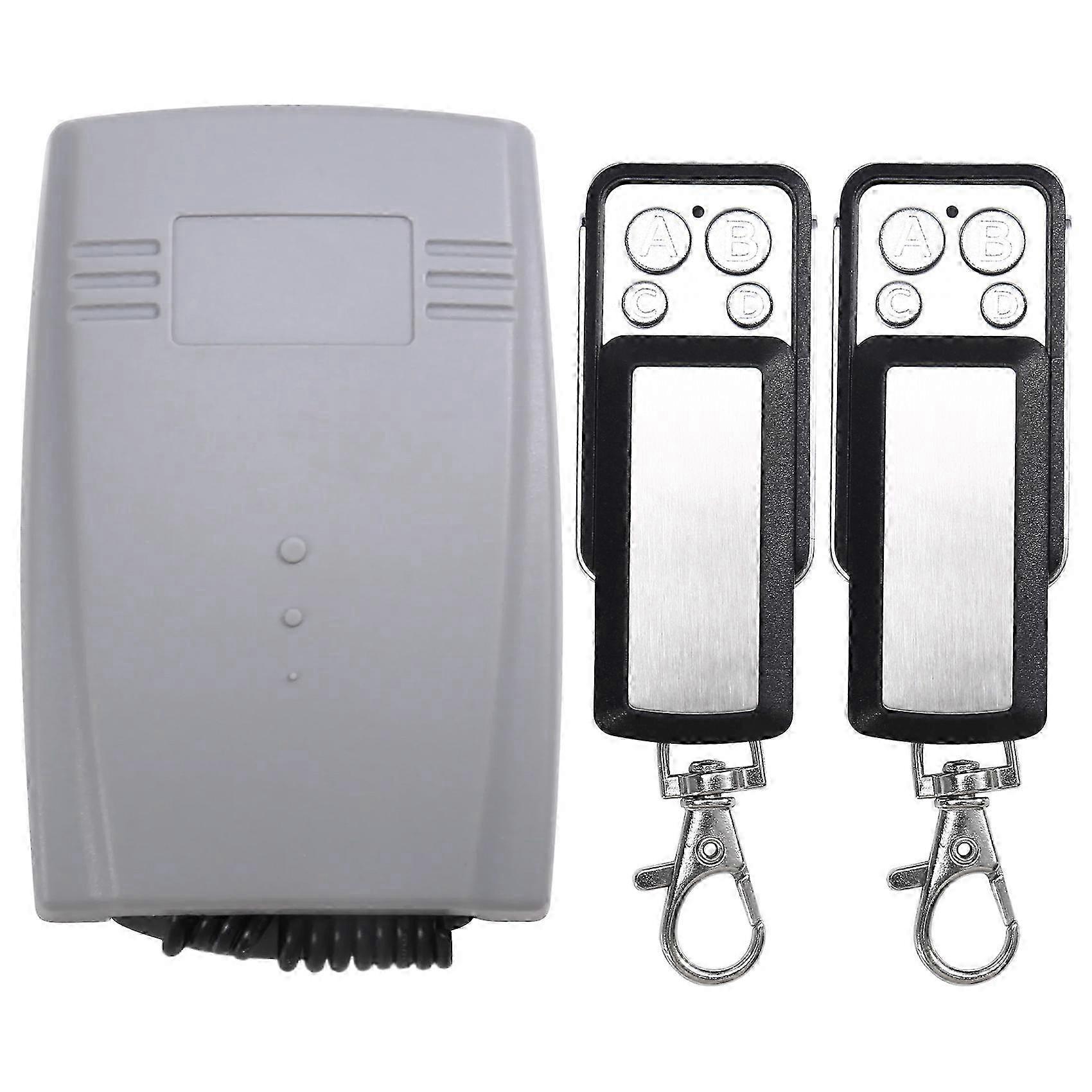 Garage Door Receiver 2CH 433MHz Remote Controller compatible with Door Gate Fixed Learning Rolling Code Universal